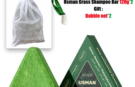120g Usman Grass & Platycladus Shampoo Soap Strengthen Hair Root Growth Shampoo Bar Natural Herbal Hair loss treatment Hair Care