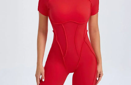 Seamless Yoga Jumpsuits Sports Fitness Splicing Hip-lifting One-Piece Hollow-out Beauty Back Gym Workout Bodysuits for Women