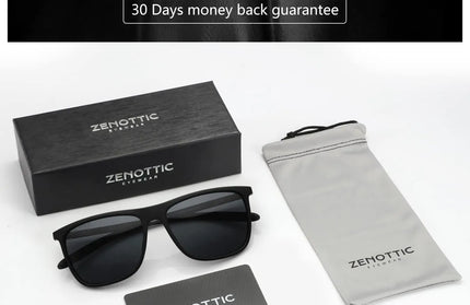 EcoWarra ZENOTTIC Square Polarized Sunglasses for Men Ultralight Carbon Fiber Sun Glasses Driving Fishing Golf Sports UV400 Protection