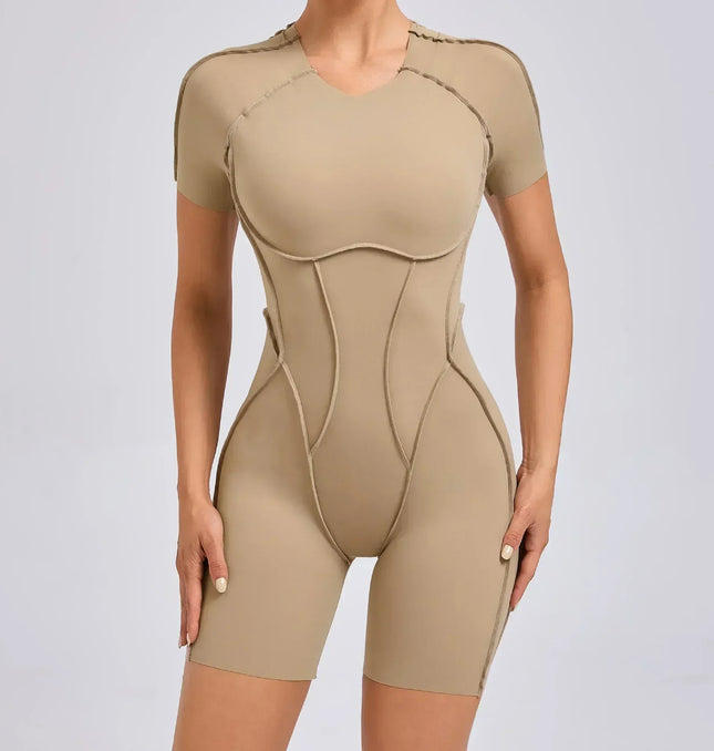 Seamless Yoga Jumpsuits Sports Fitness Splicing Hip-lifting One-Piece Hollow-out Beauty Back Gym Workout Bodysuits for Women