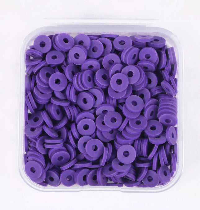500Pcs/Box 6mm Recyclable Polymer Clay Disc Loose Charms Beads Boho 34 Colors Wristband Handmade Spacer Beads For Jewelry Making