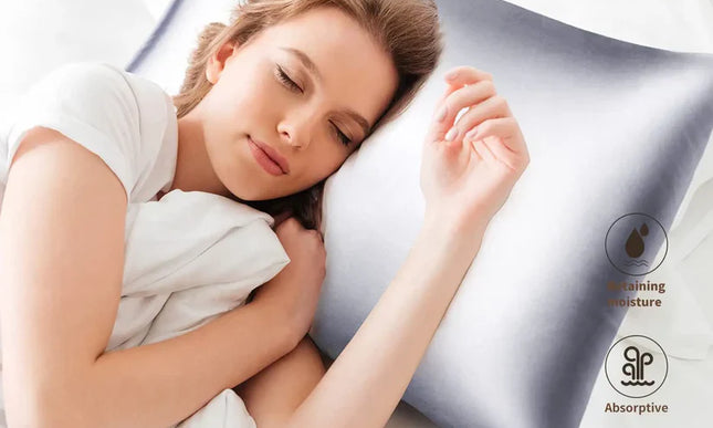 100% Natural Mulberry Silk Pillow Case Protects Hair and Skin