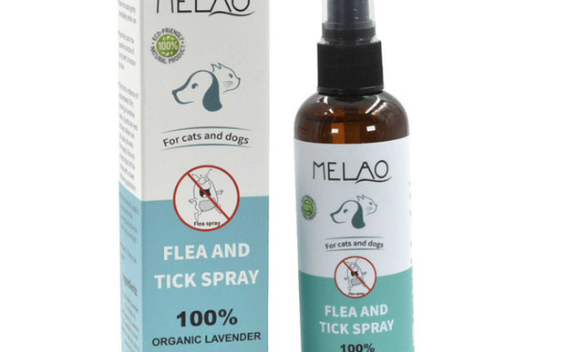 100ml Pet Flea Tick Spray - Dog or Cat Organic Natural Lavender Oil Repellent