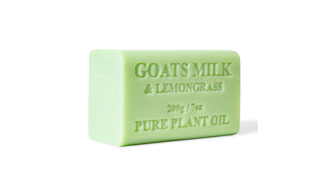 10x 200g Goats Milk Soap Bars Lemongrass Scent Pure Natural Australian Skin Care-0
