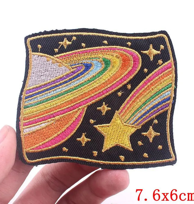 Outdoor Nature Camping Traveler Embroidered Patch Iron On Patches For Clothing Thermoadhesive Patches Hiking Patch For Backpack