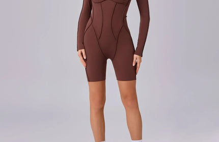Seamless Yoga Jumpsuits Sports Fitness Splicing Hip-lifting One-Piece Hollow-out Beauty Back Gym Workout Bodysuits for Women