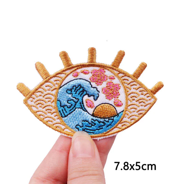 Outdoor Nature Camping Traveler Embroidered Patch Iron On Patches For Clothing Thermoadhesive Patches Hiking Patch For Backpack