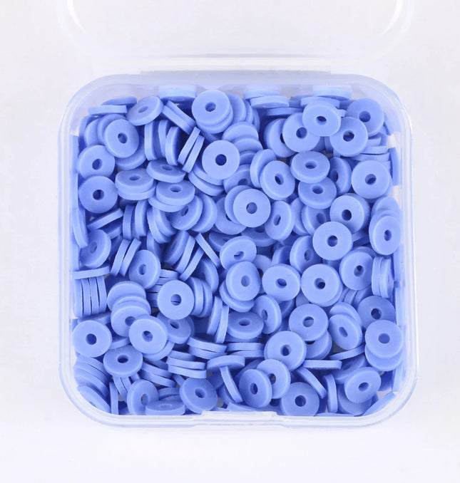500Pcs/Box 6mm Recyclable Polymer Clay Disc Loose Charms Beads Boho 34 Colors Wristband Handmade Spacer Beads For Jewelry Making
