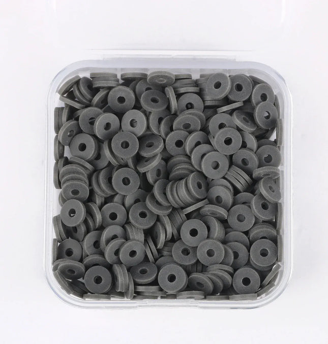 500Pcs/Box 6mm Recyclable Polymer Clay Disc Loose Charms Beads Boho 34 Colors Wristband Handmade Spacer Beads For Jewelry Making