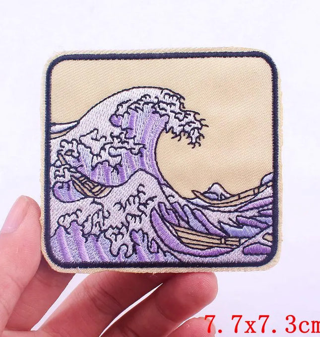 Outdoor Nature Camping Traveler Embroidered Patch Iron On Patches For Clothing Thermoadhesive Patches Hiking Patch For Backpack