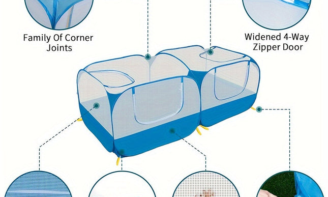 Pet Playpen Portable Outdoor Cage-2