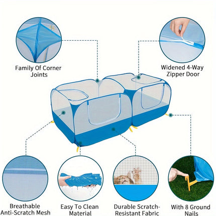 Pet Playpen Portable Outdoor Cage-2