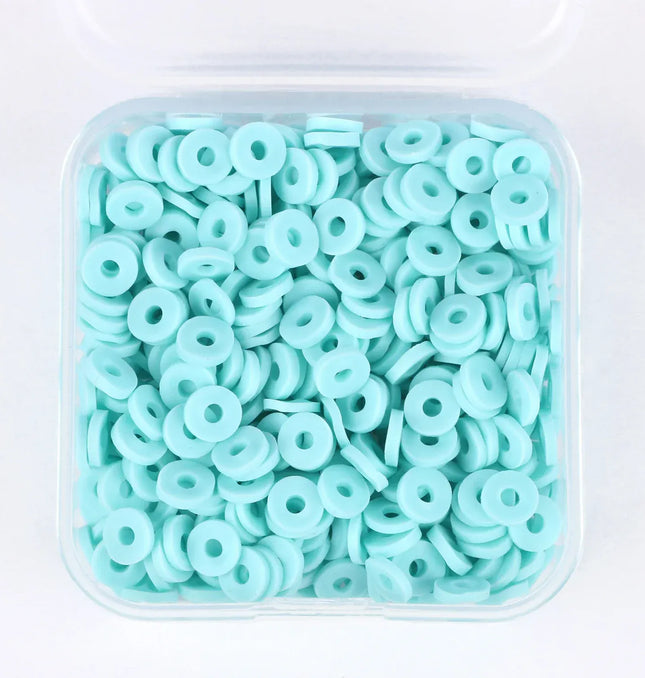 500Pcs/Box 6mm Recyclable Polymer Clay Disc Loose Charms Beads Boho 34 Colors Wristband Handmade Spacer Beads For Jewelry Making