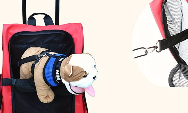 Multi-Purpose Pet Bag Foldable Travel Carrier with Wheels