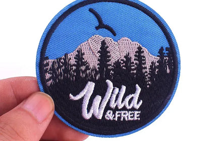 Outdoor Nature Camping Traveler Embroidered Patch Iron On Patches For Clothing Thermoadhesive Patches Hiking Patch For Backpack