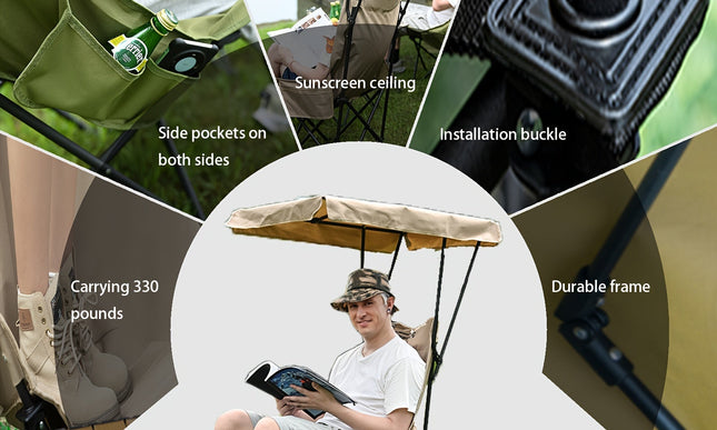 Foldable Camping Chair with Sunshade