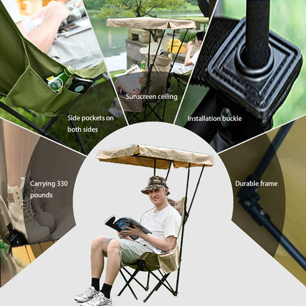 Foldable Camping Chair with Sunshade
