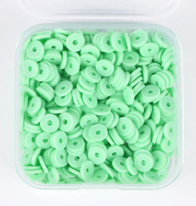 500Pcs/Box 6mm Recyclable Polymer Clay Disc Loose Charms Beads Boho 34 Colors Wristband Handmade Spacer Beads For Jewelry Making