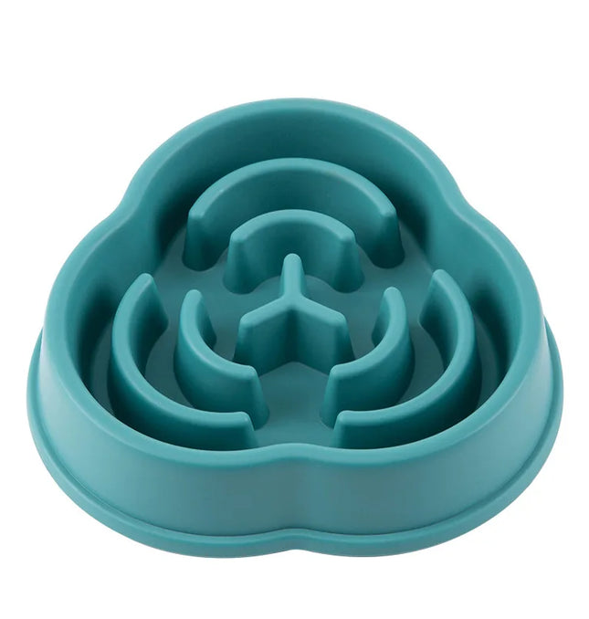 Pet Cat Dog Slow Food Bowl Fat Help Healthy Round Anti-choking Thickened And Non-slip Multiple Colors Shapes