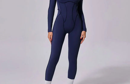 Seamless Yoga Jumpsuits Sports Fitness Splicing Hip-lifting One-Piece Hollow-out Beauty Back Gym Workout Bodysuits for Women
