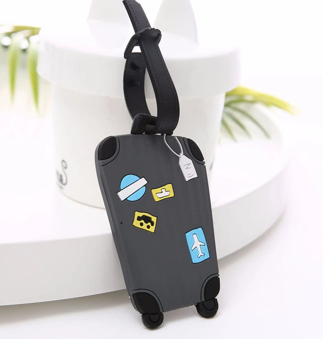 Aluminium Travel Luggage Tags Reusable Suitcase Baggage Labels Holiday Suitcase Labels Travel Bag ID Plane Identifier With Ropes