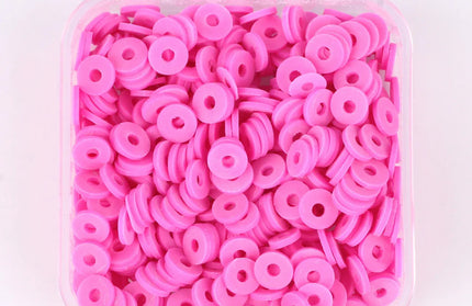 500Pcs/Box 6mm Recyclable Polymer Clay Disc Loose Charms Beads Boho 34 Colors Wristband Handmade Spacer Beads For Jewelry Making
