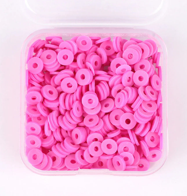 500Pcs/Box 6mm Recyclable Polymer Clay Disc Loose Charms Beads Boho 34 Colors Wristband Handmade Spacer Beads For Jewelry Making