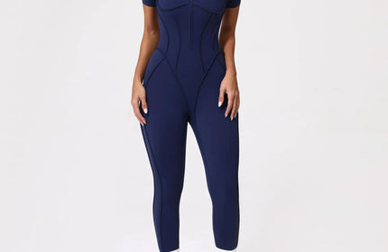 Women’s Zipper Gym Jumpsuit – Yoga & Fitness Bodysuit