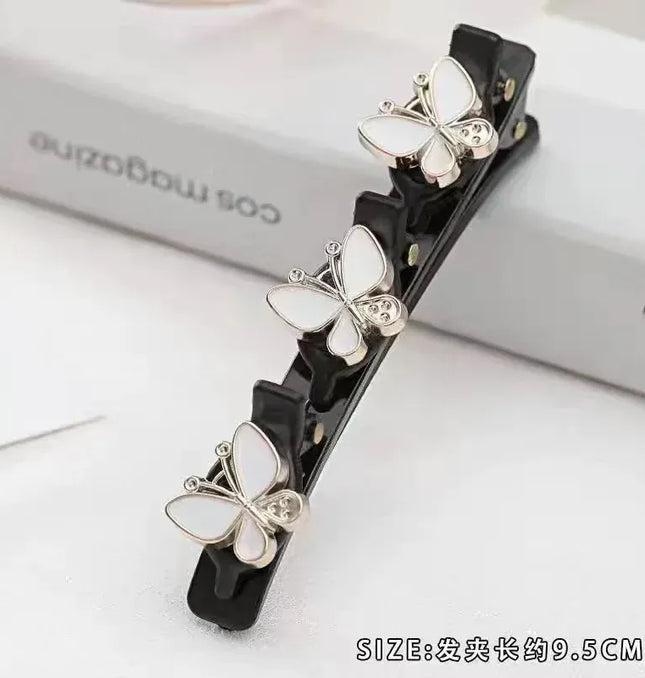 EcoWarra Wt hd New Fashion Sparkling Crystal Stones Braided Hair Clips 3 Flowers Hair Accessories for Women Girls Styling Tools  Wholesales
