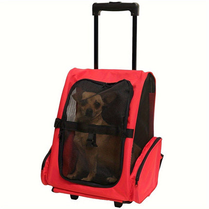 Multi-Purpose Pet Bag Foldable Travel Carrier with Wheels