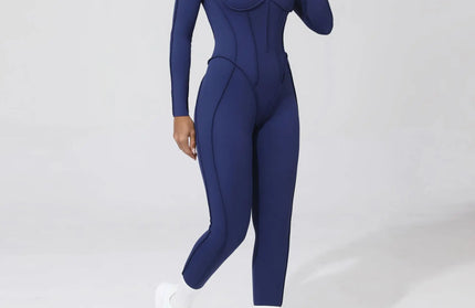 Seamless Yoga Jumpsuits Sports Fitness Zipper Hip-lifting Short-sleeved Backless Dance Workout Gym Shorts Bodysuits for Women