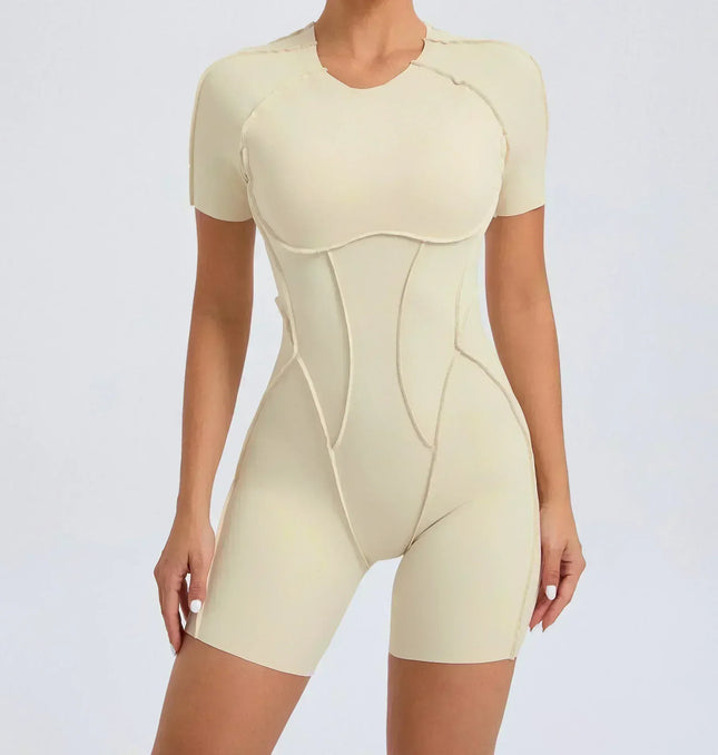 Seamless Yoga Jumpsuits Sports Fitness Splicing Hip-lifting One-Piece Hollow-out Beauty Back Gym Workout Bodysuits for Women