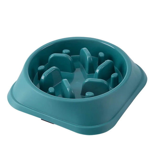 Pet Cat Dog Slow Food Bowl Fat Help Healthy Round Anti-choking Thickened And Non-slip Multiple Colors Shapes