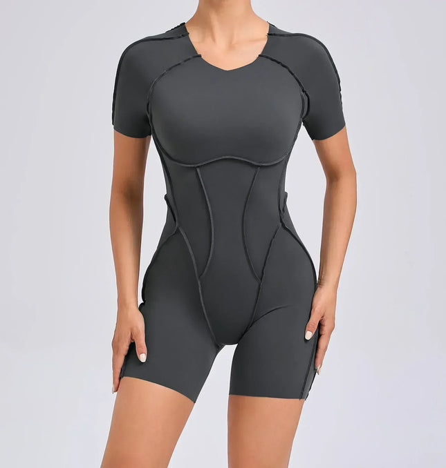 Seamless Yoga Jumpsuits Sports Fitness Splicing Hip-lifting One-Piece Hollow-out Beauty Back Gym Workout Bodysuits for Women