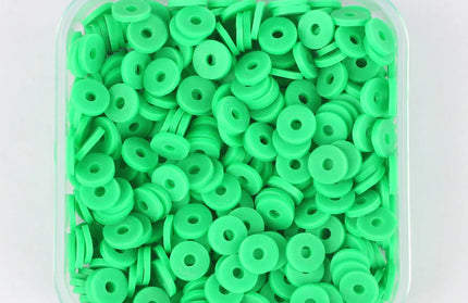 500Pcs/Box 6mm Recyclable Polymer Clay Disc Loose Charms Beads Boho 34 Colors Wristband Handmade Spacer Beads For Jewelry Making