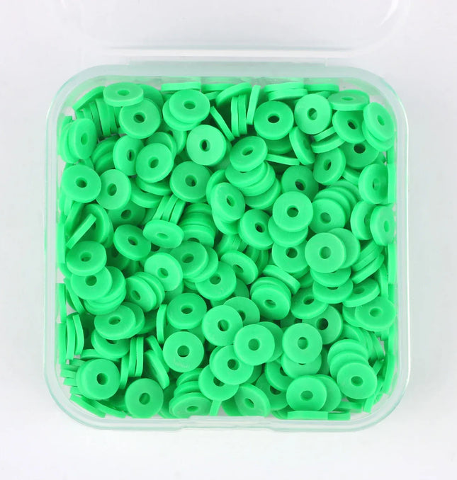 500Pcs/Box 6mm Recyclable Polymer Clay Disc Loose Charms Beads Boho 34 Colors Wristband Handmade Spacer Beads For Jewelry Making