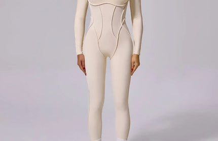 Seamless Yoga Jumpsuits Sports Fitness Splicing Hip-lifting One-Piece Hollow-out Beauty Back Gym Workout Bodysuits for Women