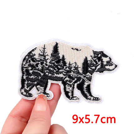 Outdoor Nature Camping Traveler Embroidered Patch Iron On Patches For Clothing Thermoadhesive Patches Hiking Patch For Backpack