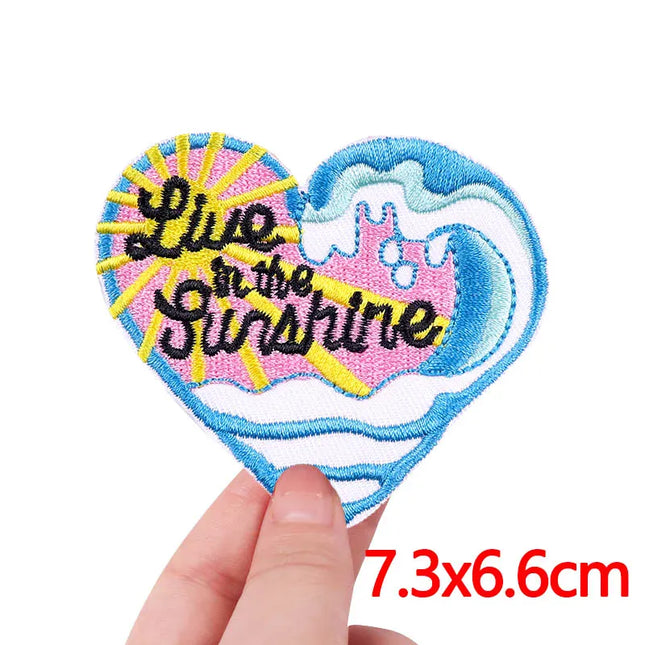 Outdoor Nature Camping Traveler Embroidered Patch Iron On Patches For Clothing Thermoadhesive Patches Hiking Patch For Backpack