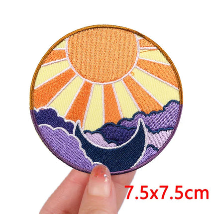 Outdoor Nature Camping Traveler Embroidered Patch Iron On Patches For Clothing Thermoadhesive Patches Hiking Patch For Backpack