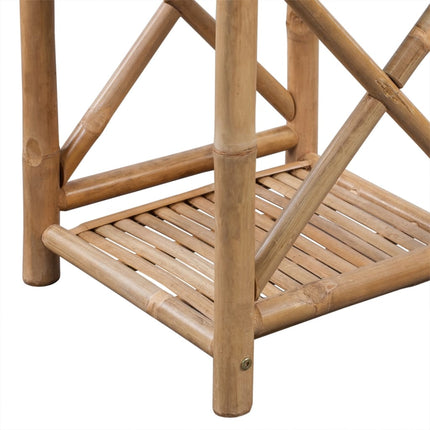 NNEVL 3-Tier Square Bamboo Shelf