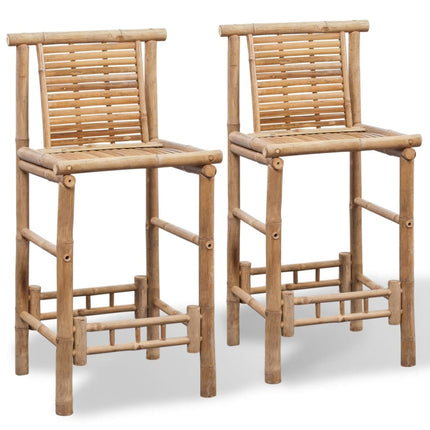 NNEVL Bar Stools 2 pcs Bamboo