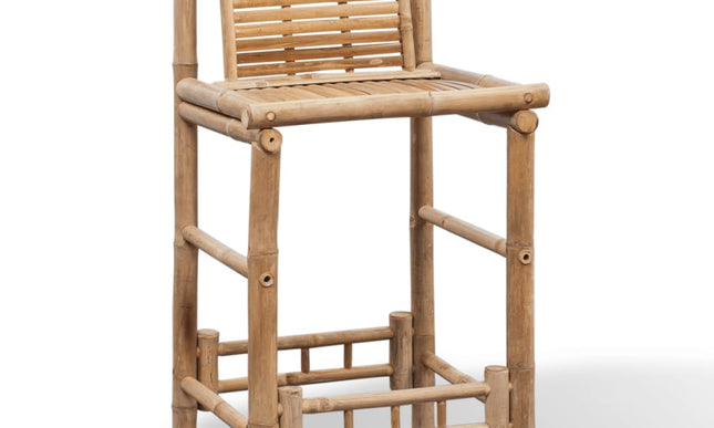 NNEVL Bar Stools 2 pcs Bamboo