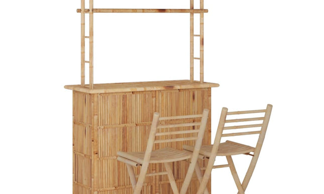 NNEVL 3 Piece Bar Set Bamboo