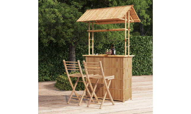 NNEVL 3 Piece Bar Set Bamboo