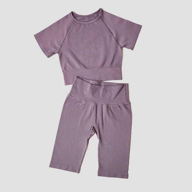 Yoga Set Seamless Women's Sportswear Workout Clothes Athletic Wear Gym Legging Fitness Bra Crop Top Long Sleeve Sports Suits