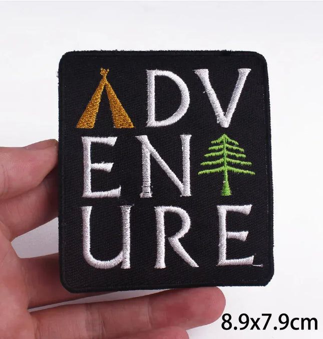 Outdoor Nature Camping Traveler Embroidered Patch Iron On Patches For Clothing Thermoadhesive Patches Hiking Patch For Backpack
