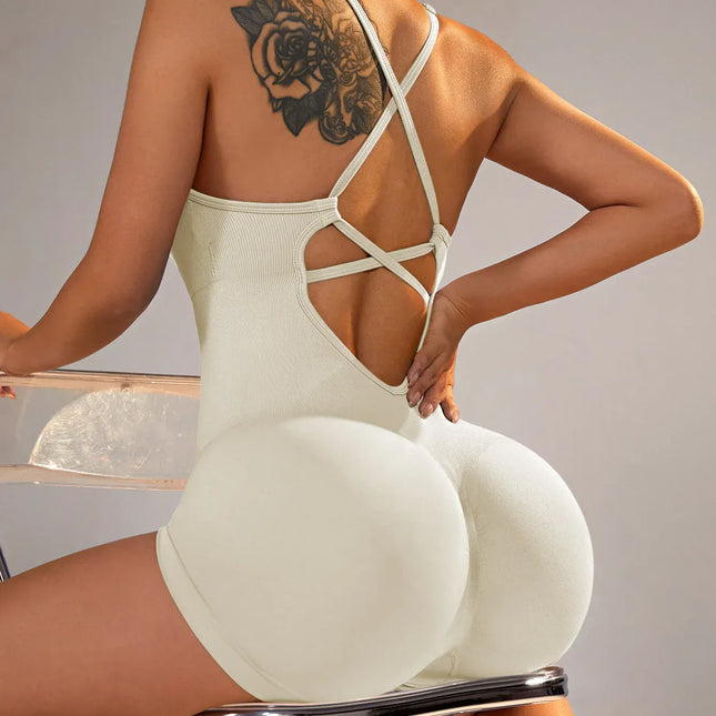 15 Color One Piece Jumpsuit Shorts Elasticity Bodysuit Yoga Sports Workout Gym Set Women Clothes Sportswear Fitness Overalls