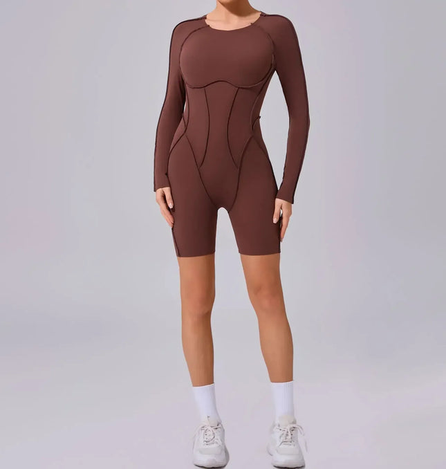 Seamless Yoga Jumpsuits Sports Fitness Splicing Hip-lifting One-Piece Hollow-out Beauty Back Gym Workout Bodysuits for Women