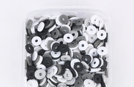 500Pcs/Box 6mm Recyclable Polymer Clay Disc Loose Charms Beads Boho 34 Colors Wristband Handmade Spacer Beads For Jewelry Making